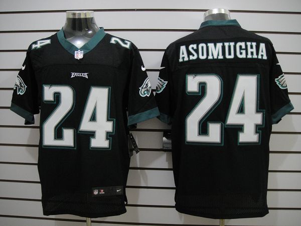 2012 NEW NFL Philadelphia Eagles 24 Nnamdi Asomugha Black Jerseys (Elite)