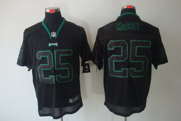 2012 NEW NFL Philadelphia Eagles 25 LeSean McCoy Lights Out Black Elite Jerseys