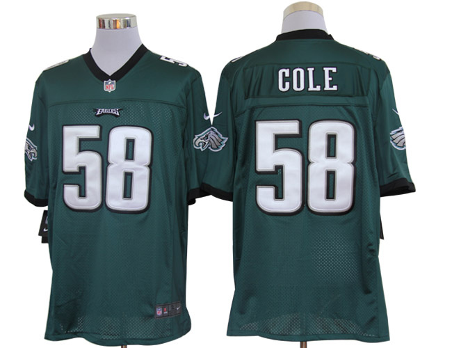 2012 NEW NFL Philadelphia Eagles 58 Trent Cole Green jerseys (Limited)