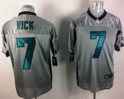2012 NEW NFL Philadelphia Eagles 7 Michael Vick Grey Shadow Jerseys