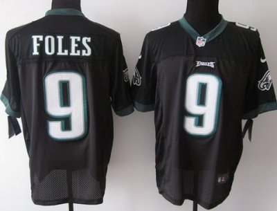 2012 NEW NFL Philadelphia Eagles 9 Nick Foles Black Jerseys (Elite)