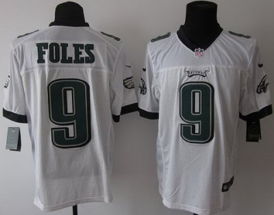 2012 NEW NFL Philadelphia Eagles 9 Nick Foles White Jerseys (Elite)