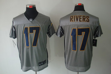 2012 NEW NFL San Diego Chargers 17 Philip Rivers Grey Shadow Jerseys