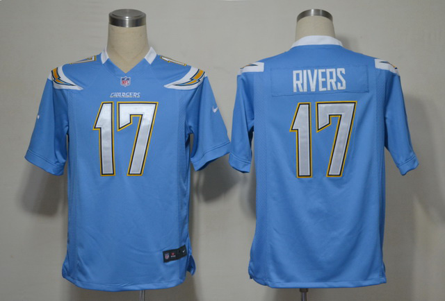 2012 NEW NFL San Diego Chargers 17 Philip Rivers Lt.Blue Jerseys (Game)