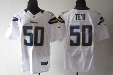 2012 NEW NFL San Diego Chargers 50 Manti Te'o White Jerseys (Elite)