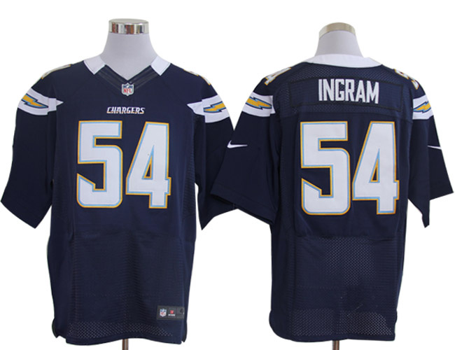 2012 NEW NFL San Diego Chargers 54 Melvin Ingram Dark Blue Jerseys (Elite)