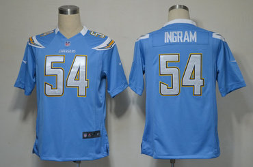 2012 NEW NFL San Diego Chargers 54 Melvin Ingram Lt.Blue Jerseys (Game)