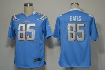 2012 NEW NFL San Diego Chargers 85 Antonio Gates Lt.Blue Jerseys (Game)