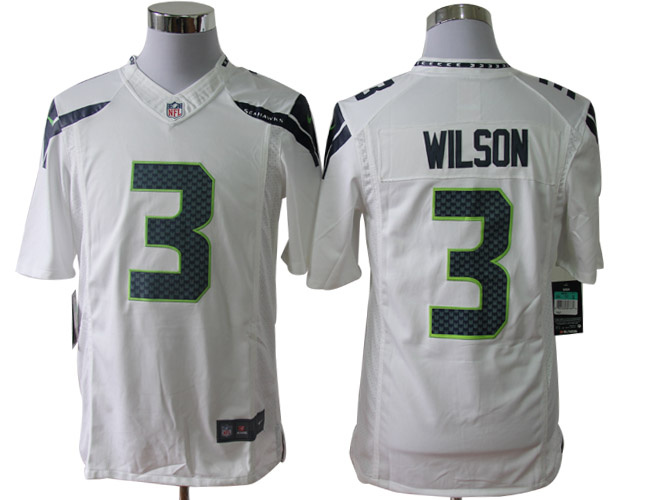 2012 NEW NFL Seattle Seahawks 3 Russell Wilson White Jerseys (Limited)