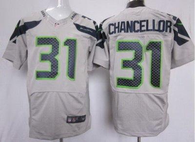 2012 NEW NFL Seattle Seahawks 31 Kam Chancellor Grey Jerseys (Elite)