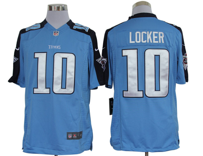2012 NEW NFL Tennessee Titans 10 Jake Locker Blue Jerseys (Limited)
