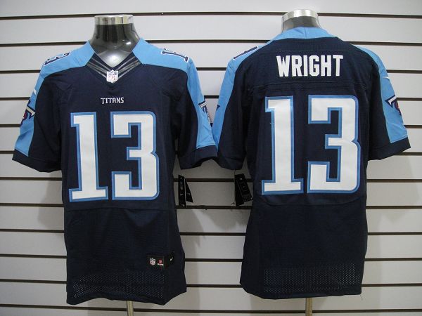 2012 NEW NFL Tennessee Titans 13 Kendall Wright Dark Blue Jerseys (Elite)