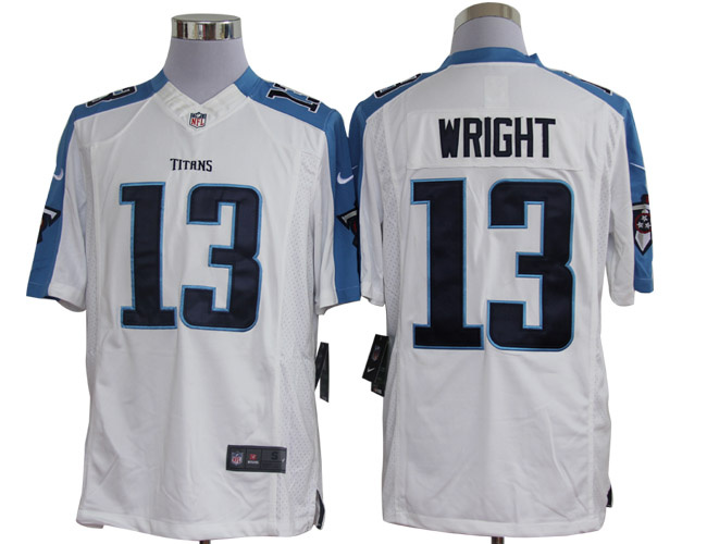 2012 NEW NFL Tennessee Titans 13 Kendall Wright White Jerseys (Limited)