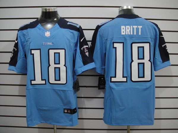 2012 NEW NFL Tennessee Titans 18 Britt Blue Jerseys (Elite)