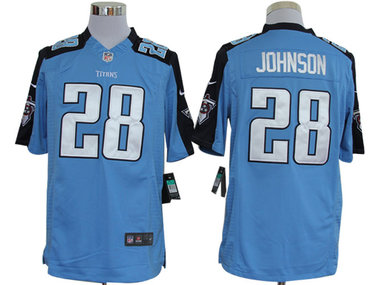 2012 NEW NFL Tennessee Titans 28 Chris Johnson Blue Jerseys (Limited)