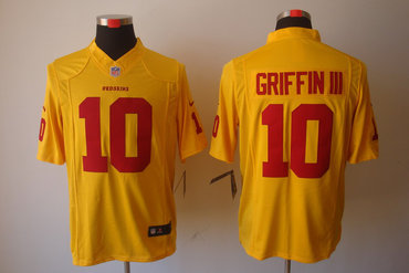 2012 NEW NFL Washington RedSkins 10 Robert Griffin III Yellow Jerseys(Limited)
