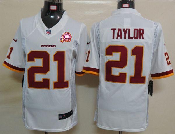 2012 NEW NFL Washington Redskins 21 Sean Taylor White Jerseys W 80TH Patch(Limited)