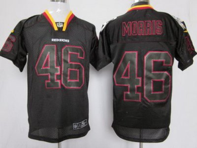 2012 NEW NFL Washington Redskins 46 Alfred Morris Lights Out Black Elite Jerseys