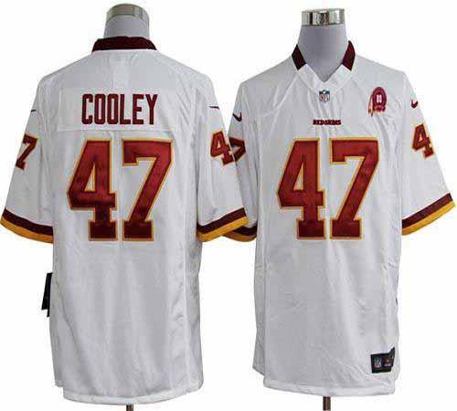 2012 NEW NFL Washington Redskins 47 Chris Cooley White Jerseys W 80TH Patch (Game)