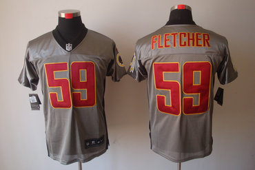 2012 NEW NFL Washington Redskins 59 London Fletcher Grey Shadow Jerseys