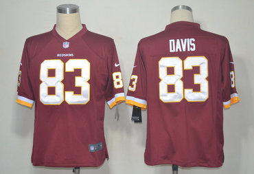 2012 NEW NFL Washington Redskins 83 Davis Red Jerseys(Game)