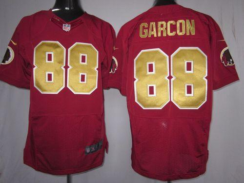 2012 NEW NFL Washington Redskins 88 Pierre Garcon Red Jerseys Gold Number(Elite)