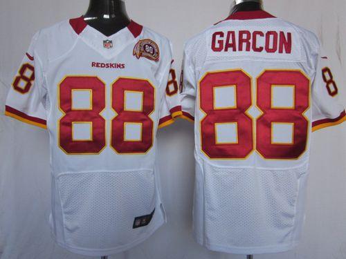 2012 NEW NFL Washington Redskins 88 Pierre Garcon White Jerseys W 80TH Patch (Elite)