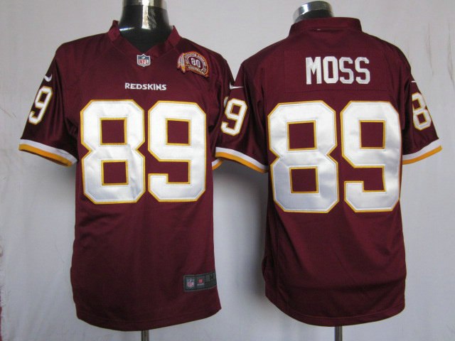 2012 NEW NFL Washington Redskins 89 Santana Moss Red W 80TH Patch Jerseys(Game)