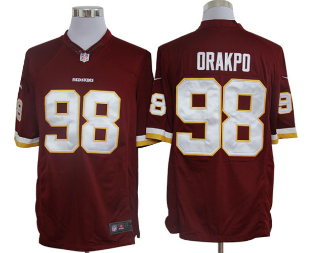 2012 NEW NFL Washington Redskins 98 Brian Orakpo Red Jerseys (Limited)