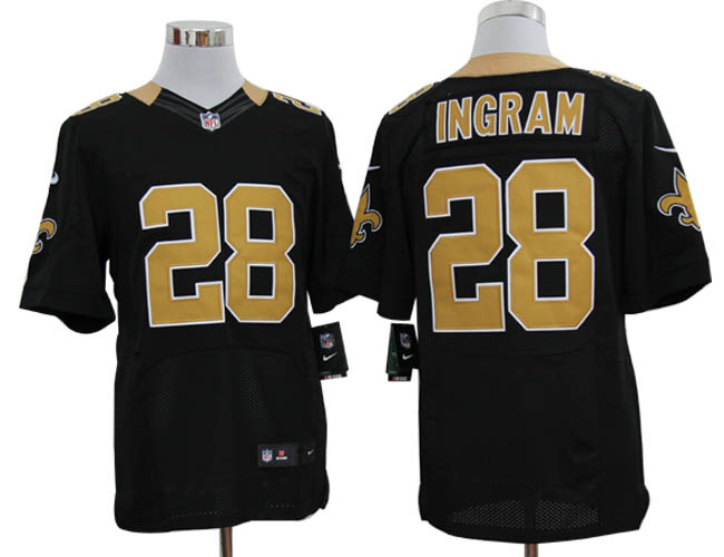 2012 NEW nfl new orleans saints 28 mark ingram black jerseys (elite)