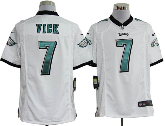 2012 NEW nfl philadelphia eagles 7 michael vick white jerseys (game)