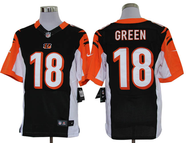 2012 cincinnati bengals 18 aj green elite black jerseys