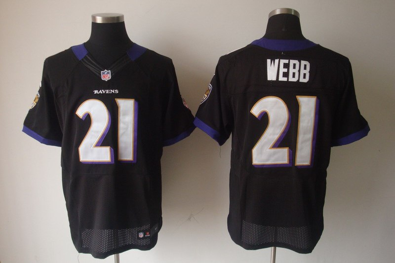 2012 NEW NFL Baltimore Ravens 21 Lardarius Webb Black Jerseys (Elite)