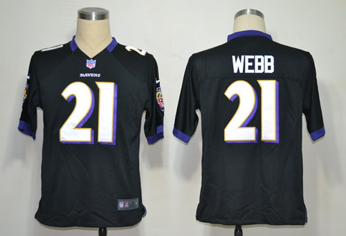 2012 NEW NFL Baltimore Ravens 21 Lardarius Webb Black Jerseys (Game)