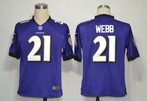2012 NEW NFL Baltimore Ravens 21 Lardarius Webb Purple Jerseys (Game)