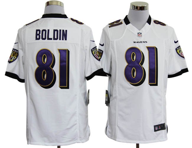 2012 NEW NFL Baltimore Ravens 81 Anquan Boldin White Jerseys (Game)