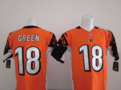 2012 NEW NFL Cincinnati Bengals 18 A.J. Green Orange Jerseys (Elite)