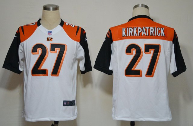 2012 NEW NFL Cincinnati Bengals 27 Dre Kirkpatrick White Jerseys (Game)