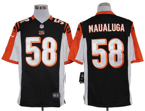 2012 NEW NFL Cincinnati Bengals 58 Rey Maualuga Black Jerseys (Game)