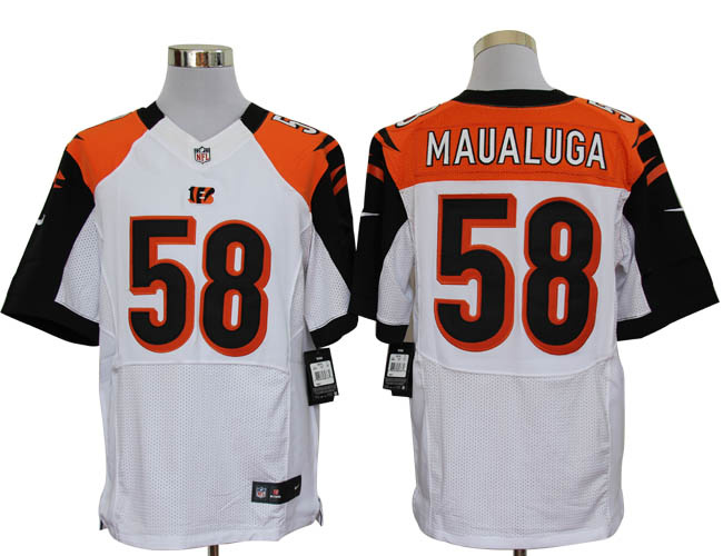 2012 NEW NFL Cincinnati Bengals 58 Rey Maualuga White Jerseys (Elite)
