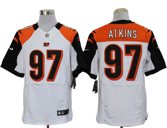 2012 NEW NFL Cincinnati Bengals 97 Geno Atkins White Jerseys (Elite)