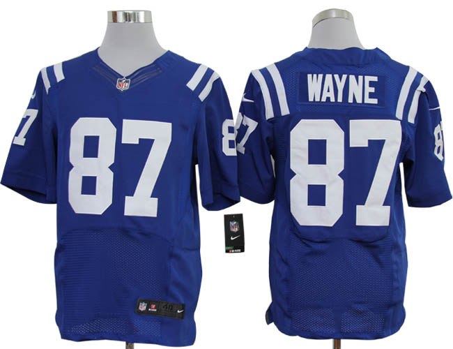 2012 NEW NFL Indianapolis Colts 87 Reggie Wayne Blue Jerseys (Elite)