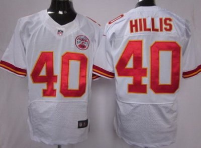 2012 NEW NFL Kansas City Chiefs 40 Peyton Hillis White Jerseys (Elite)