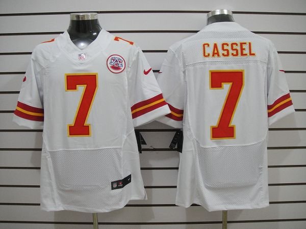 2012 NEW NFL Kansas City Chiefs 7 Matt Cassel White Jerseys (Elite)