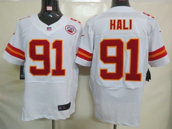2012 NEW NFL Kansas City Chiefs 91 Tamba Hali White Jerseys (Elite)