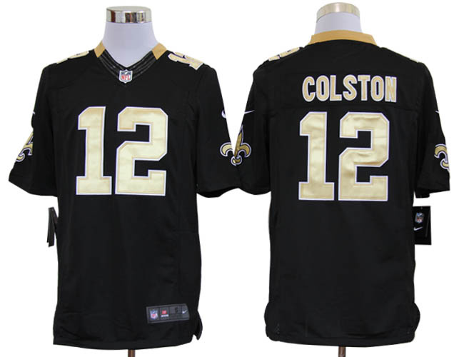 2012 NEW NFL New Orleans Saints 12 Marques Colston Black Jerseys (Limited)