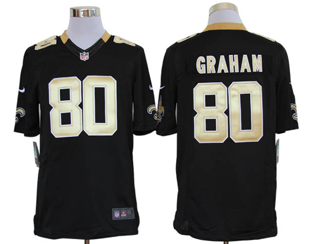 2012 NEW NFL New Orleans Saints 80 Jimmy Graham Black Jerseys (Limited)