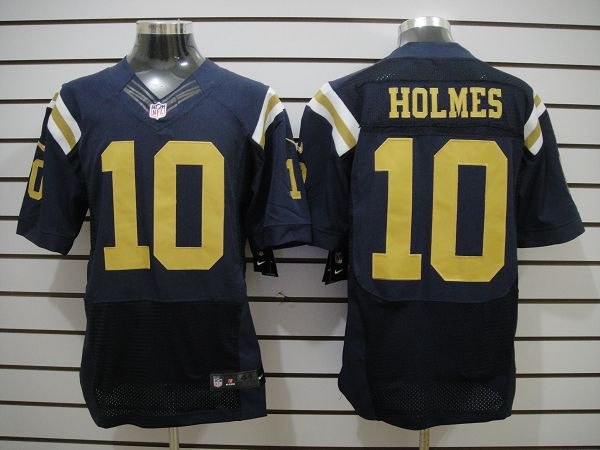2012 NEW NFL New York Jets 10 Santonio Holmes Dk.Blue Jerseys(Elite)
