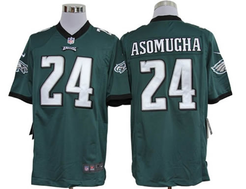 2012 NEW NFL Philadelphia Eagles 24 Nnamdi Asomugha Green Jerseys (Game)