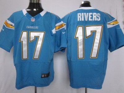 2012 NEW NFL San Diego Chargers 17 Philip Rivers Light Blue Jerseys (Elite)